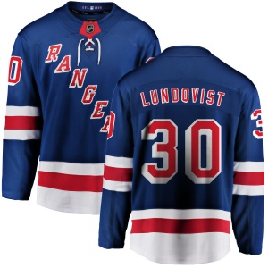 Men's Henrik Lundqvist New York Rangers Home Breakaway Jersey - Blue