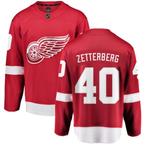 Men's Henrik Zetterberg Detroit Red Wings Home Breakaway Jersey - Red