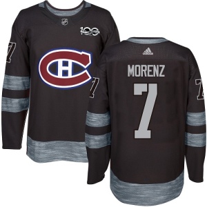 Men's Howie Morenz Montreal Canadiens Authentic 1917-2017 100th Anniversary Jersey - Black