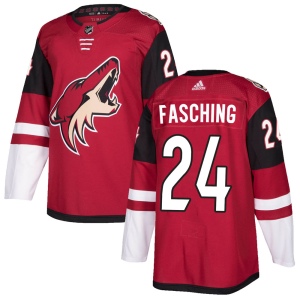 Men's Hudson Fasching Arizona Coyotes Authentic Maroon Home Jersey