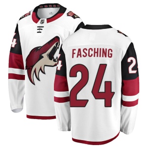 Men's Hudson Fasching Arizona Coyotes Breakaway Away Jersey - White