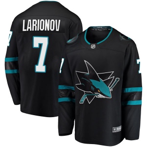 Men's Igor Larionov San Jose Sharks Breakaway Alternate Jersey - Black