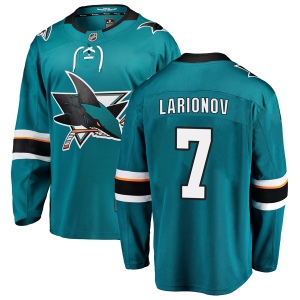 Men's Igor Larionov San Jose Sharks Breakaway Home Jersey - Teal