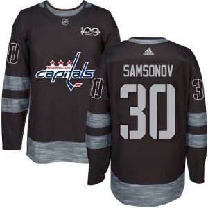 Men's Ilya Samsonov Washington Capitals Authentic 1917-2017 100th Anniversary Jersey - Black