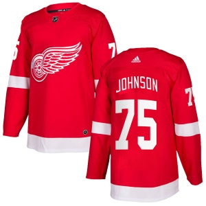 Men's Isaac Johnson Detroit Red Wings Authentic Home Jersey - Red