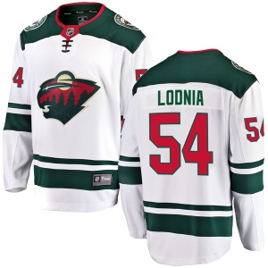 Men's Ivan Lodnia Minnesota Wild Breakaway Away Jersey - White