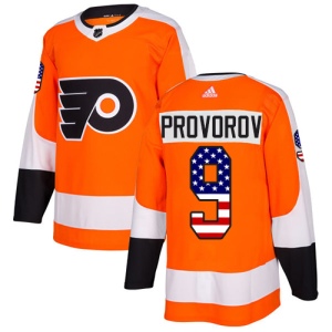 Men's Ivan Provorov Philadelphia Flyers Authentic USA Flag Fashion Jersey - Orange