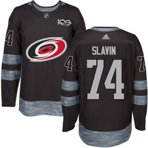 Men's Jaccob Slavin Carolina Hurricanes Authentic 1917-2017 100th Anniversary Jersey - Black