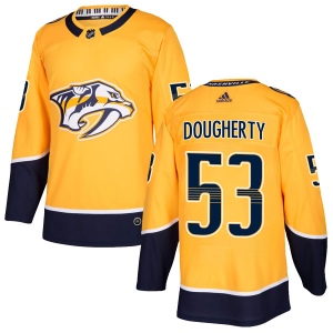 Men's Jack Dougherty Nashville Predators Authentic Home Jersey - Gold