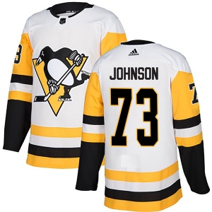 Men's Jack Johnson Pittsburgh Penguins Authentic Away Jersey - White