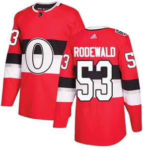 Men's Jack Rodewald Ottawa Senators Authentic 2017 100 Classic Jersey - Red