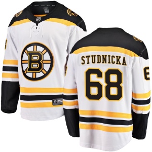 Men's Jack Studnicka Boston Bruins Breakaway Away Jersey - White