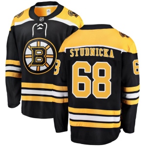 Men's Jack Studnicka Boston Bruins Breakaway Home Jersey - Black