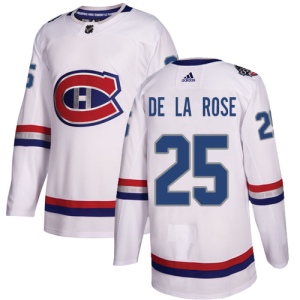 Men's Jacob de la Rose Montreal Canadiens Authentic 2017 100 Classic Jersey - White