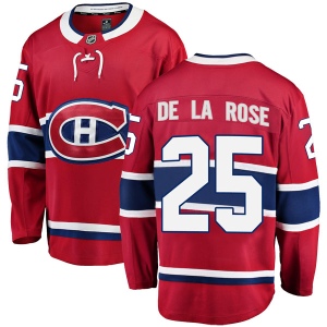 Men's Jacob de la Rose Montreal Canadiens Breakaway Home Jersey - Red