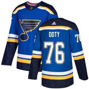 Men's Jacob Doty St. Louis Blues Authentic Home Jersey - Blue