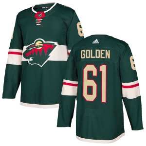 Men's Jacob Golden Minnesota Wild Authentic Green Home Jersey - Gold