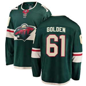 Men's Jacob Golden Minnesota Wild Breakaway Green Home Jersey - Gold