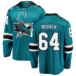 Men's Jacob McGrew San Jose Sharks Breakaway Home Jersey - Teal