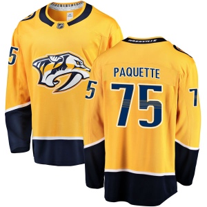 Men's Jacob Paquette Nashville Predators Breakaway Home Jersey - Gold