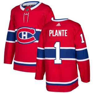 Men's Jacques Plante Montreal Canadiens Authentic Jersey - Red