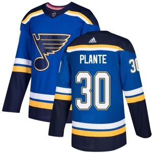 Men's Jacques Plante St. Louis Blues Authentic Home Jersey - Blue