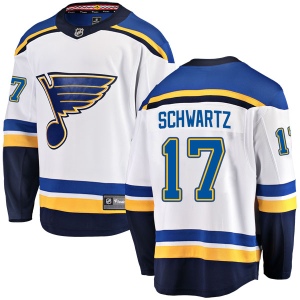 Men's Jaden Schwartz St. Louis Blues Breakaway Away Jersey - White