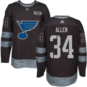 Men's Jake Allen St. Louis Blues Authentic 1917-2017 100th Anniversary Jersey - Black