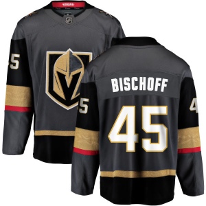 Men's Jake Bischoff Vegas Golden Knights Black Home Breakaway Jersey - Gold