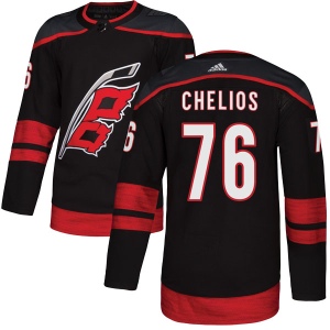 Men's Jake Chelios Carolina Hurricanes Authentic Alternate Jersey - Black