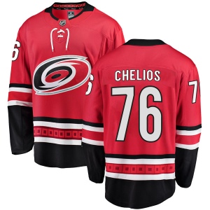 Men's Jake Chelios Carolina Hurricanes Breakaway Home Jersey - Red