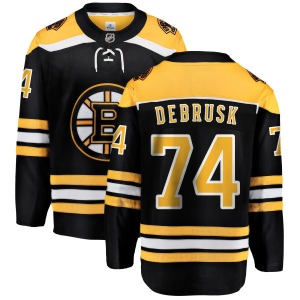 Men's Jake DeBrusk Boston Bruins Home Breakaway Jersey - Black