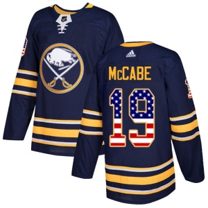 Men's Jake McCabe Buffalo Sabres Authentic USA Flag Fashion Jersey - Navy Blue