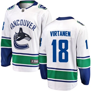 Men's Jake Virtanen Vancouver Canucks Breakaway Away Jersey - White