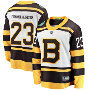 Men's Jakob Forsbacka Karlsson Boston Bruins 2019 Winter Classic Breakaway Jersey - White