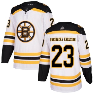 Men's Jakob Forsbacka Karlsson Boston Bruins Authentic Away Jersey - White