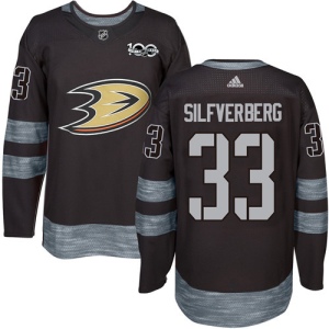 Men's Jakob Silfverberg Anaheim Ducks Authentic 1917-2017 100th Anniversary Jersey - Black