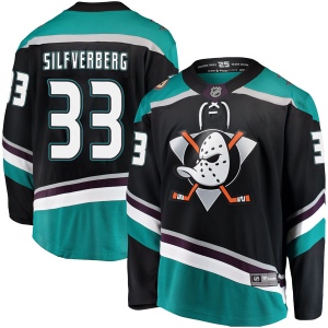 Men's Jakob Silfverberg Anaheim Ducks Breakaway Alternate Jersey - Black