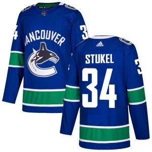 Men's Jakob Stukel Vancouver Canucks Authentic Home Jersey - Blue