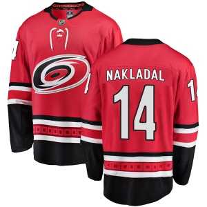 Men's Jakub Nakladal Carolina Hurricanes Breakaway Home Jersey - Red