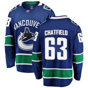 Men's Jalen Chatfield Vancouver Canucks Breakaway Home Jersey - Blue