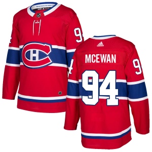 Men's James McEwan Montreal Canadiens Authentic Home Jersey - Red