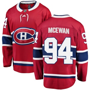 Men's James McEwan Montreal Canadiens Breakaway Home Jersey - Red