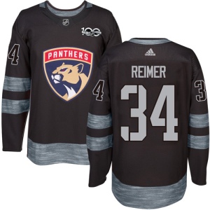 Men's James Reimer Florida Panthers Authentic 1917-2017 100th Anniversary Jersey - Black