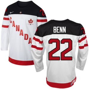 Men's Jamie Benn Team Canada Premier 100th Anniversary Olympic Hockey Jersey - White