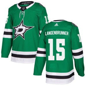 Men's Jamie Langenbrunner Dallas Stars Authentic Home Jersey - Green