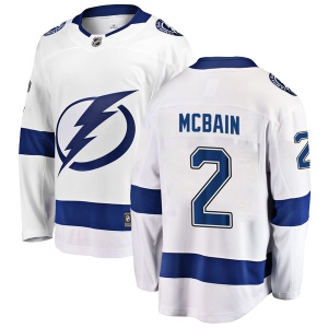 Men's Jamie McBain Tampa Bay Lightning Breakaway Away Jersey - White