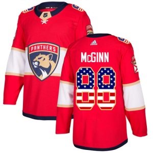 Men's Jamie McGinn Florida Panthers Authentic USA Flag Fashion Jersey - Red