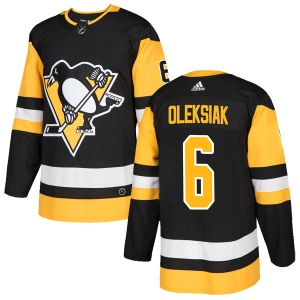 Men's Jamie Oleksiak Pittsburgh Penguins Authentic Home Jersey - Black