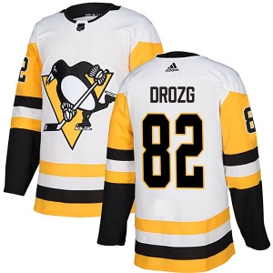 Men's Jan Drozg Pittsburgh Penguins Authentic Away Jersey - White